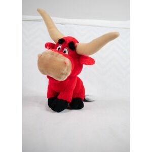 Vintage red longhorn bull 8" Plush great American Toy Co Rare Steer Bull retired